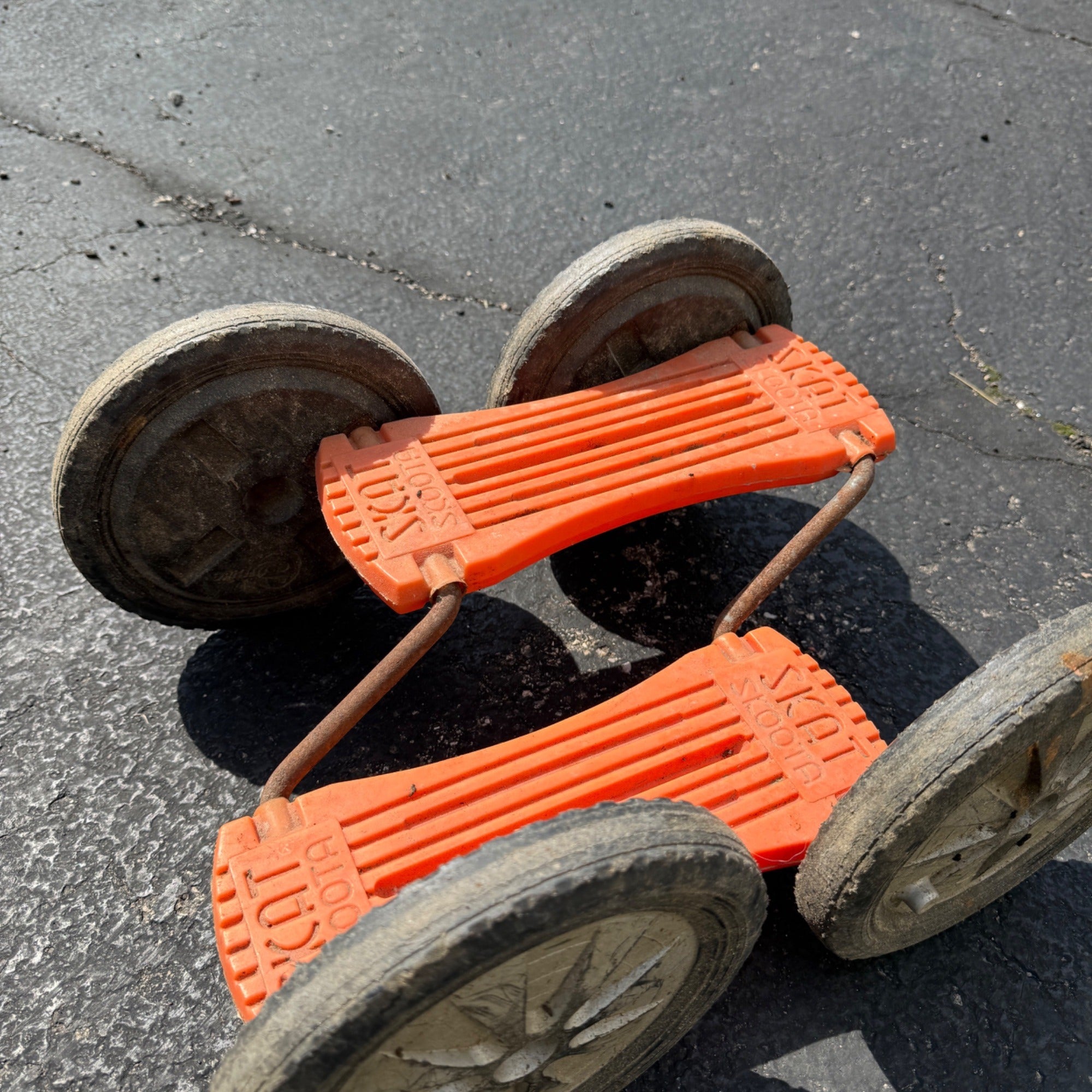 Vintage Empire Plastics Skat Skoota Pedal Skate Scooter, Sears Stand Ride-on Toy