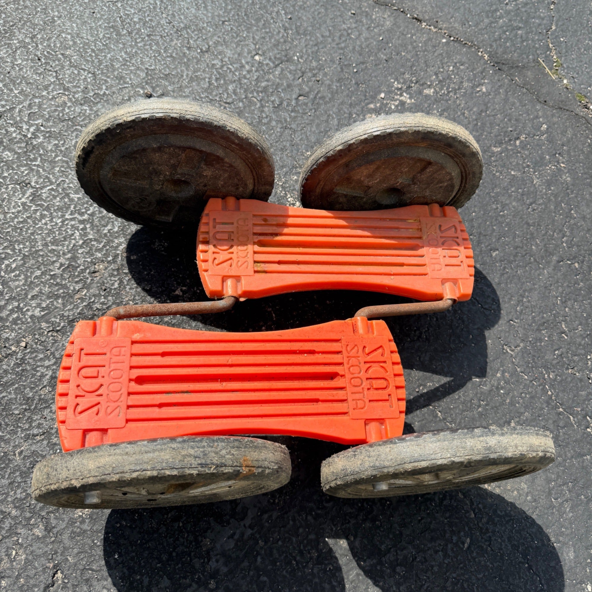 Vintage Empire Plastics Skat Skoota Pedal Skate Scooter, Sears Stand Ride-on Toy