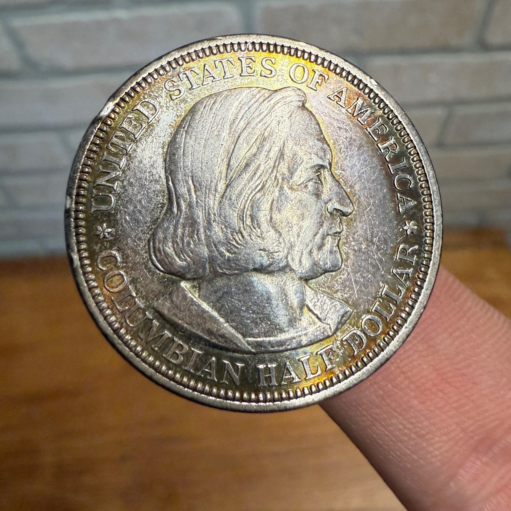 1893 Columbian Exposition Silver Coin Columbus Chicago Half Dollar Coin