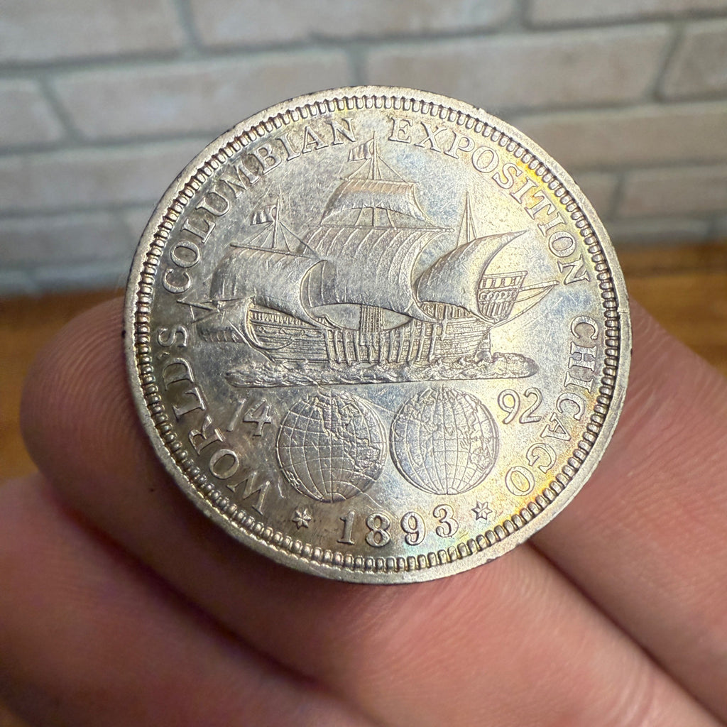 1893 Columbian Exposition Silver Coin Columbus Chicago Half Dollar Coin