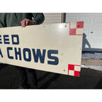 Vintage Feed Purina Chows Farm Store Advertising Sign Masonite