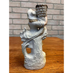 Antique 1890s German Porcelain Figural Candlestick Harvest Girl Grapes #3383
