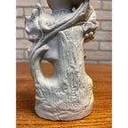 Antique 1890s German Porcelain Figural Candlestick Harvest Girl Grapes #3383