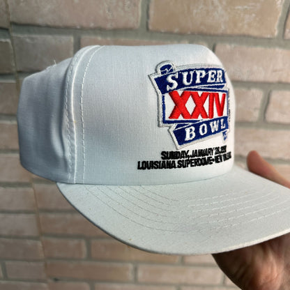 SUPERBOWL XXIII 1989 WHITE EMBROIDERED HAT SNAPBACK KOREA NEW ORLEANS