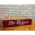 Vintage Dr Pepper Wooden Soda Crate Carrier Case Bottle Holder - Excellent!