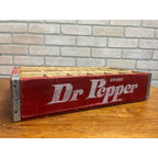 Vintage Dr Pepper Wooden Soda Crate Carrier Case Bottle Holder - Excellent!