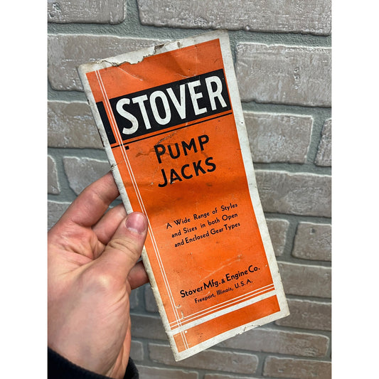 Original c1910s Stover Pump Jacks Advertising Catalog Freeport Illinois