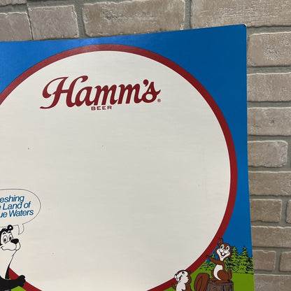 Vintage Hamm's Beer Bear Unused Store Pricer Paper Sign Poster Advertising