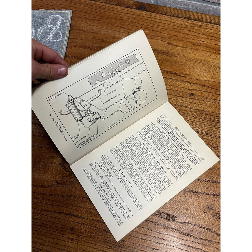 Vintage 1922 Buick Motors Reference Book Car Care Repairs OEM