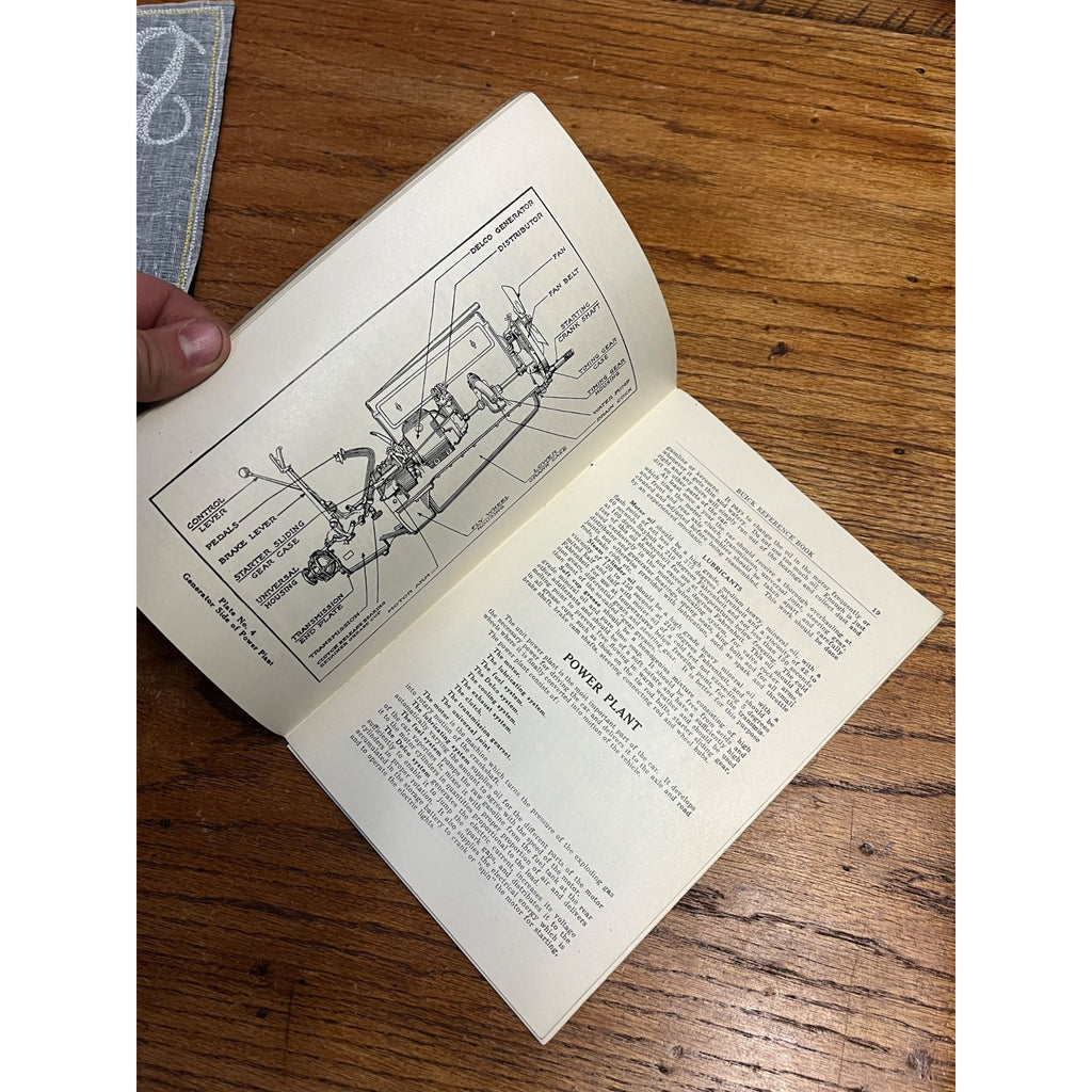 Vintage 1922 Buick Motors Reference Book Car Care Repairs OEM