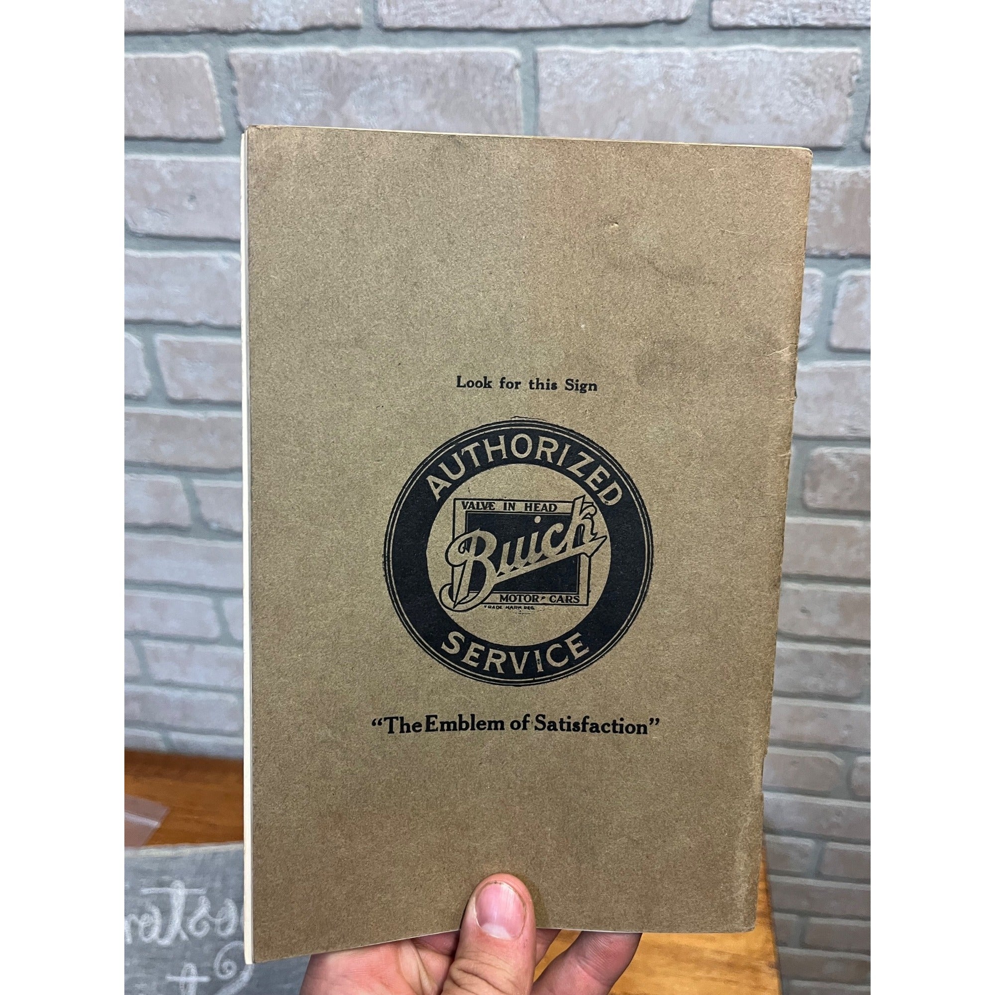 Vintage 1922 Buick Motors Reference Book Car Care Repairs OEM