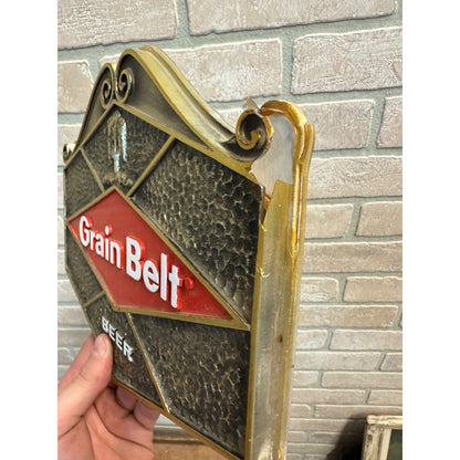 Vintage 1960s Grain Belt Beer Molded Plastic Sign - As-Is