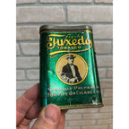 Vintage Tuxedo Tobacco Tin Empty Vertical Pocket Pipe Mixture Can