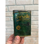 Vintage Tuxedo Tobacco Tin Empty Vertical Pocket Pipe Mixture Can
