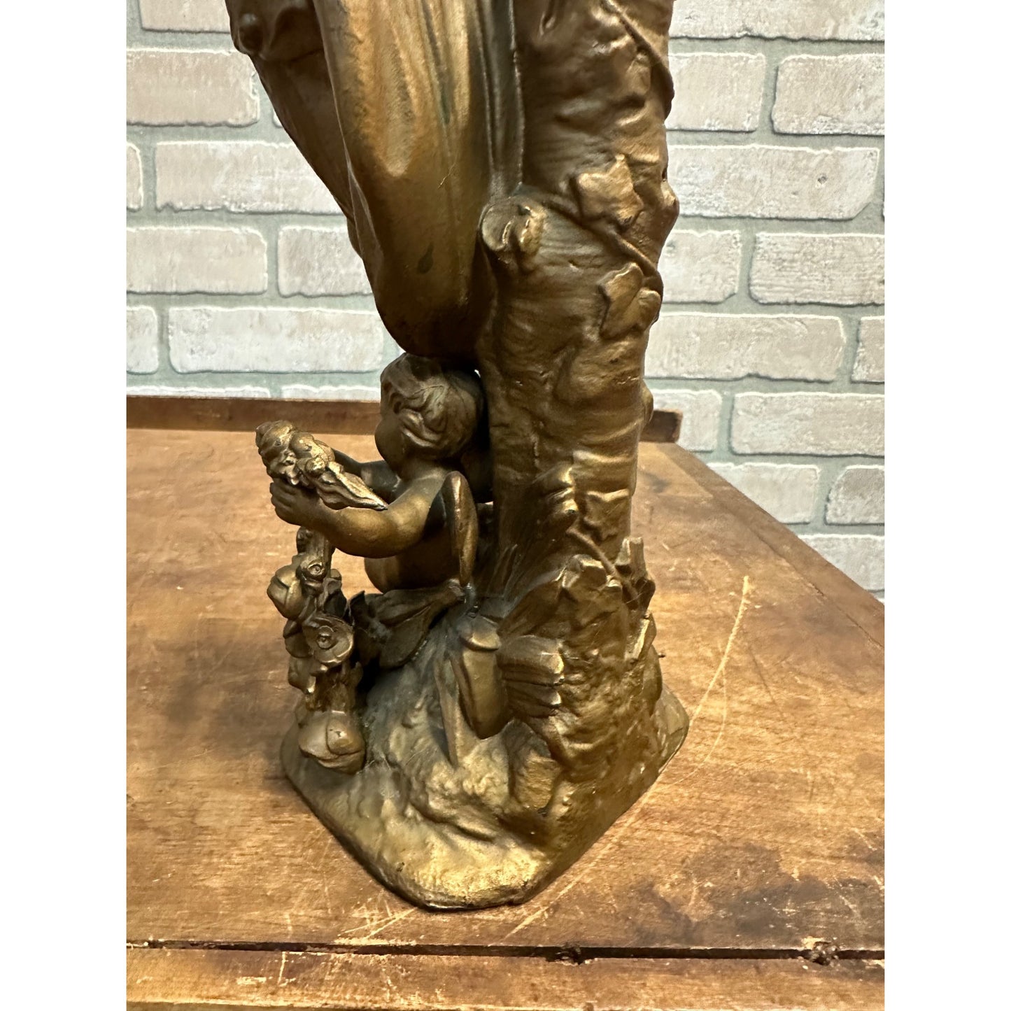 Antique Art Nouveau Woman Goddess Bronze Spelter Statue Sculpture - Moureau?