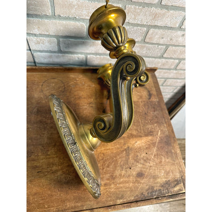 Original Brass 3-Arm Wall Sconce Light Fixture from Wisconsin State Capitol Building