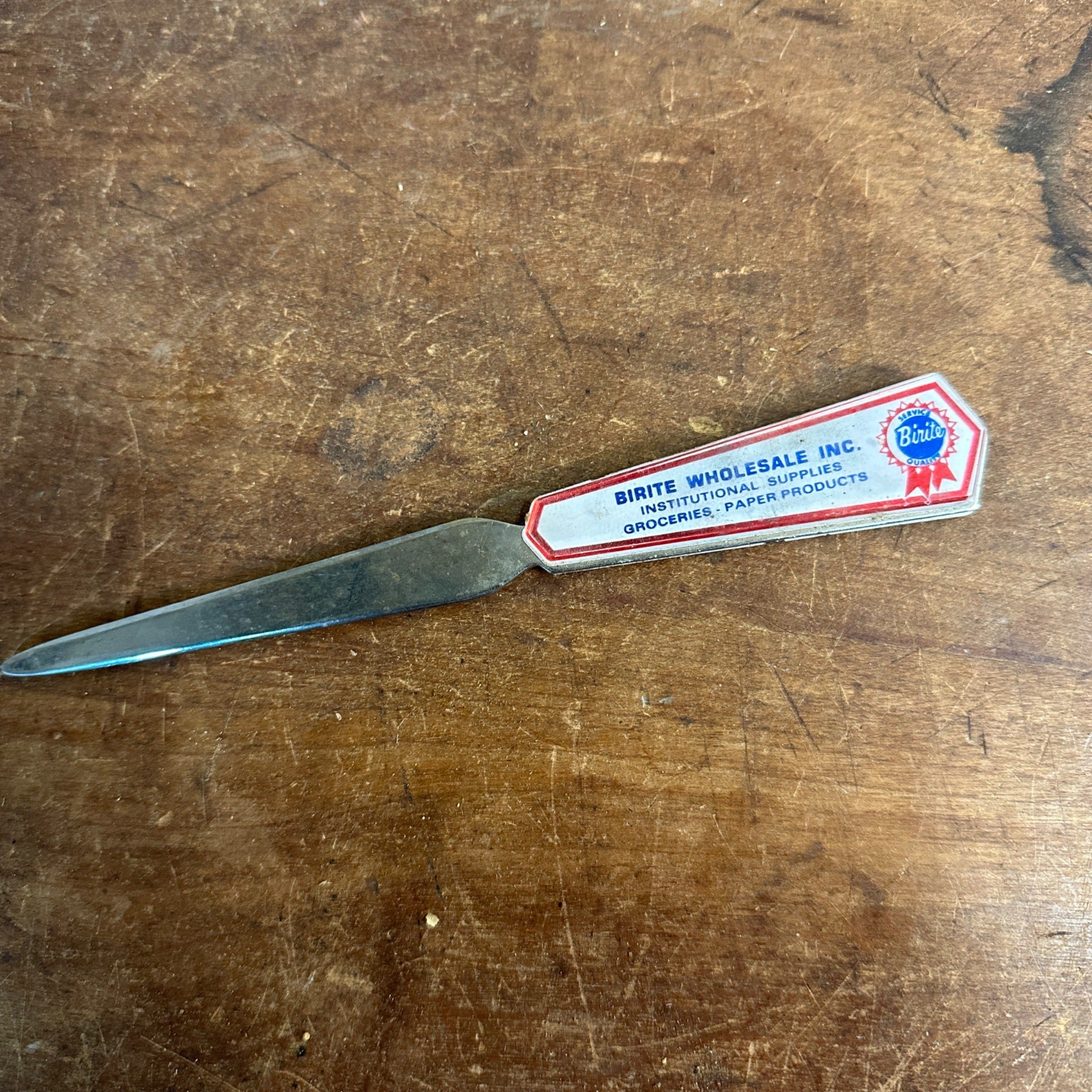 Vintage Birite Store Groceries - Brownsville Wis- Advertising Letter Opener