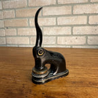 Antique Cast Iron Notary Stamp Seal -Chippewa Mich Frank Trapasso Notary