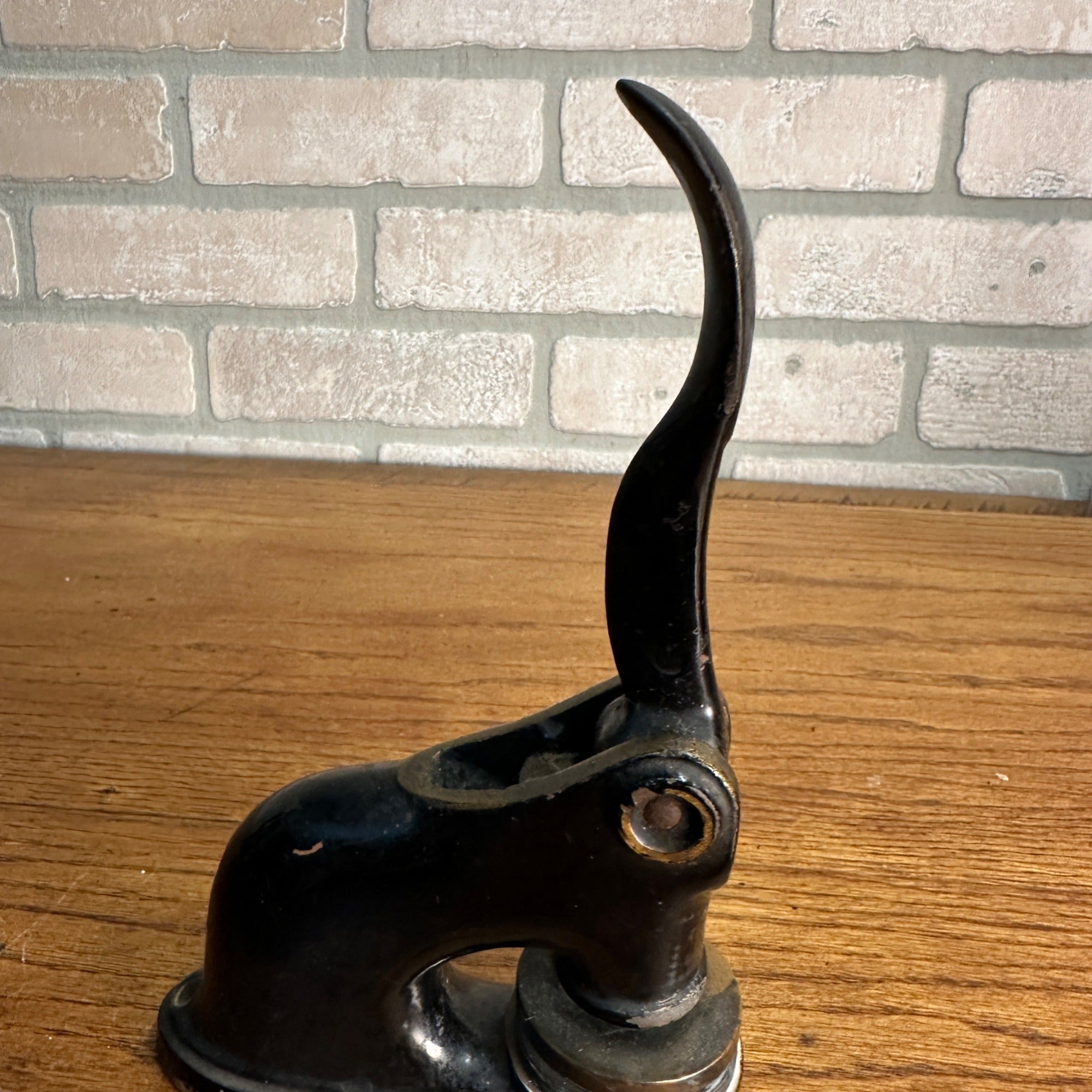 Antique Cast Iron Notary Stamp Seal -Chippewa Mich Frank Trapasso Notary