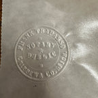 Antique Cast Iron Notary Stamp Seal -Chippewa Mich Frank Trapasso Notary