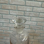 Vintage Glass Pharmacy Apothecary Bottle With Stopper and Glass Label Reading Tr. Cinnam. (Tincture of Cinnamon)