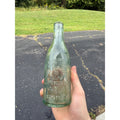 Vintage Clear Henry Burkhardt Jefferson STS INC Chicago Bottle Embossed " T" 7 1/2"