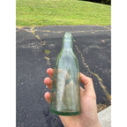 Vintage Clear Henry Burkhardt Jefferson STS INC Chicago Bottle Embossed " T" 7 1/2"