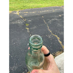 Vintage Clear Henry Burkhardt Jefferson STS INC Chicago Bottle Embossed " T" 7 1/2"