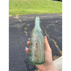 Vintage Clear Henry Burkhardt Jefferson STS INC Chicago Bottle Embossed " T" 7 1/2"