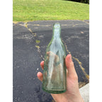 Vintage Clear Henry Burkhardt Jefferson STS INC Chicago Bottle Embossed " T" 7 1/2"