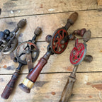 Vintage Woodworking Eggbeater Hand Crank Drill Lot Craftsman Etc