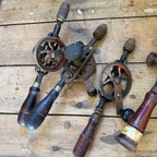 Vintage Woodworking Eggbeater Hand Crank Drill Lot Craftsman Etc