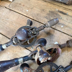 Vintage Woodworking Eggbeater Hand Crank Drill Lot Craftsman Etc