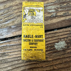 Vintage Advertising Matchbook - Nagle Hart Tractor Company Milwuakee Madison Wis