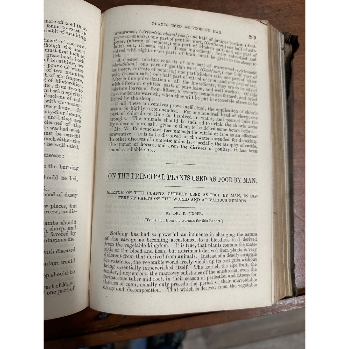 Antique 1859 US Patent Office Reports Agriculture Hardcover Book