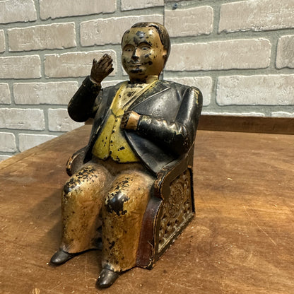 ORIGINAL CAST IRON TAMMANY HALL/BOSS TWEED MECHANICAL BANK