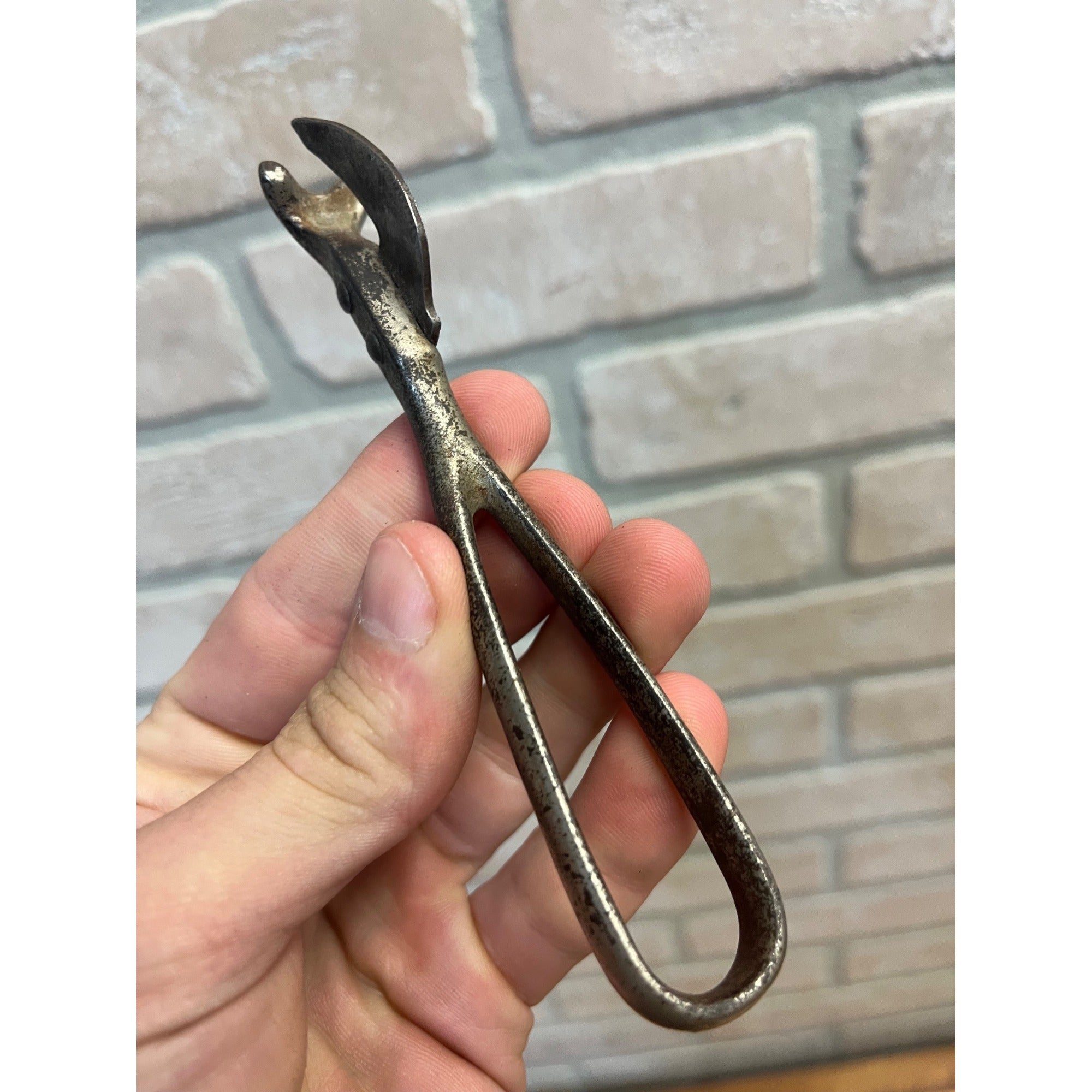 Vintage 1920s Can Punch Bottle Opener Primitive Kitchen Decor Metal 5.25"