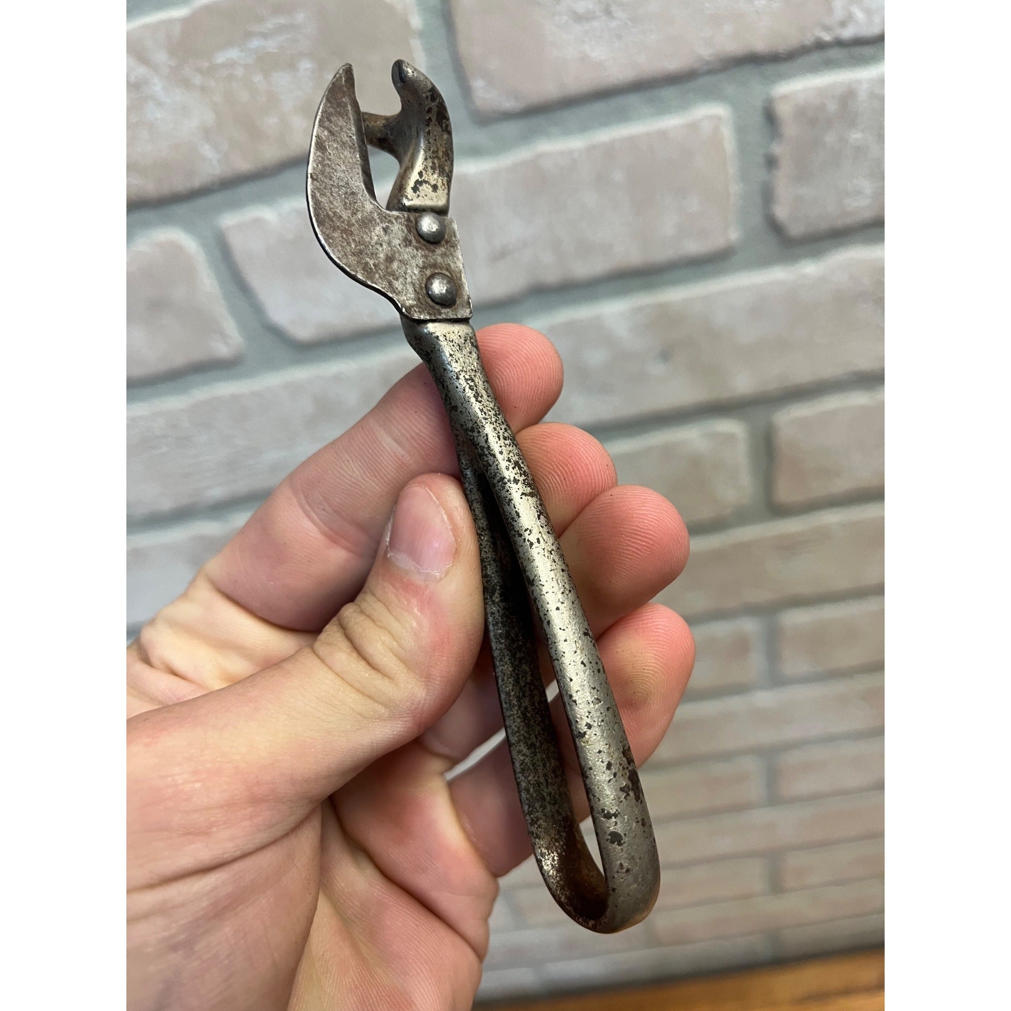 Vintage 1920s Can Punch Bottle Opener Primitive Kitchen Decor Metal 5.25"
