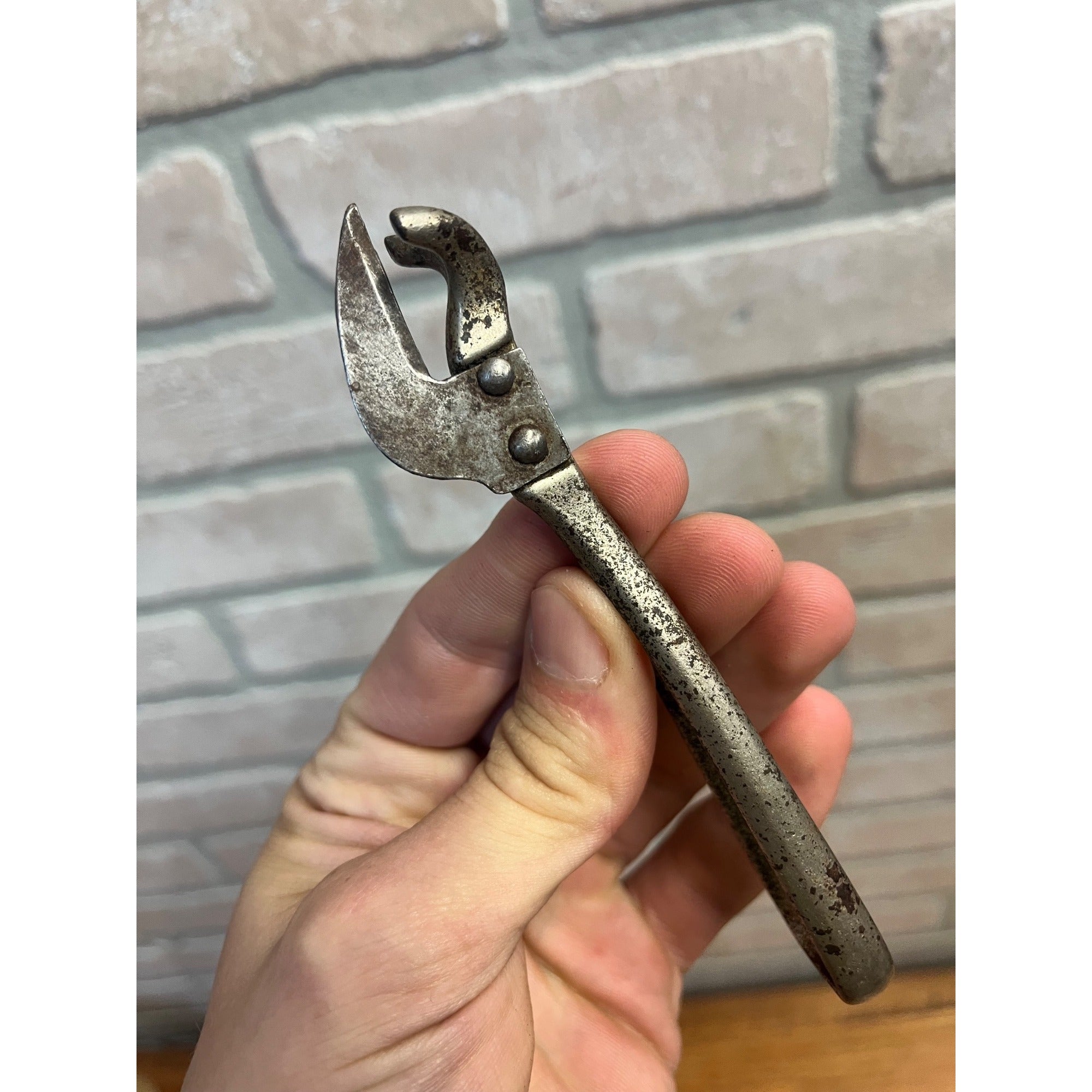 Vintage 1920s Can Punch Bottle Opener Primitive Kitchen Decor Metal 5.25"