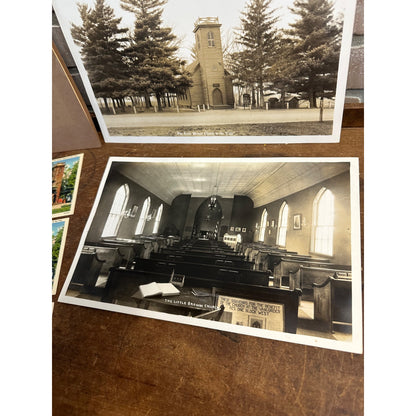 Vintage Little Brown Church in the Vale Real Photos Nashua Iowa Postcards Book