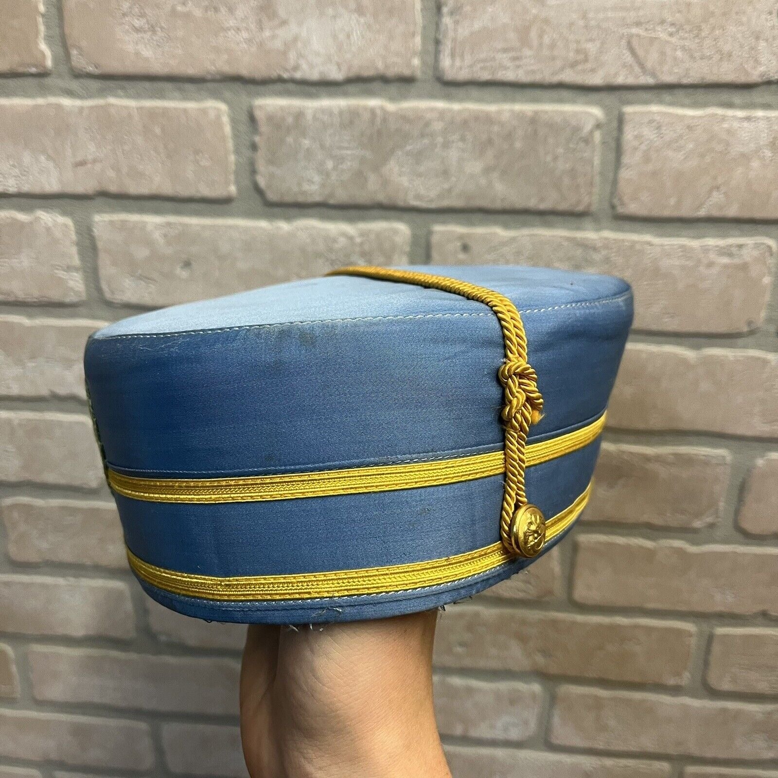 Vintage Masonic 50 Years Scottish Rite Light Blue Prayer Ritual Uniform Cap