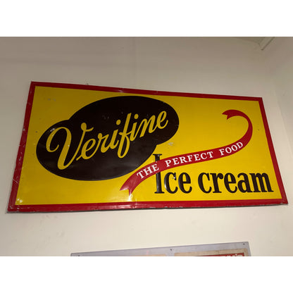 LARGE VINTAGE 5ft VERIFINE ICE CREAM METAL SIGN COUNTRY STORE