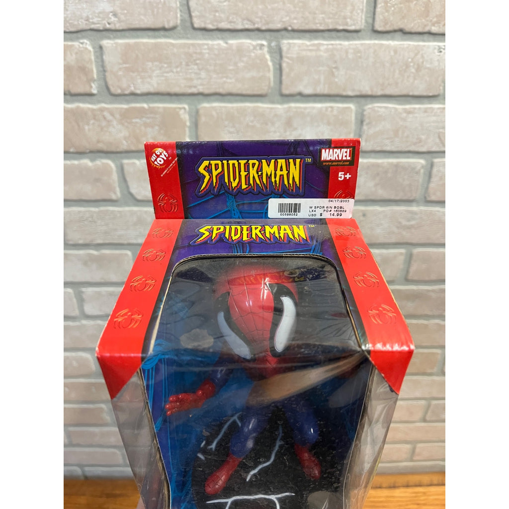 Spider-Man Marvel Talking Bobblehead 6” 2003 NEW Way Out Toys