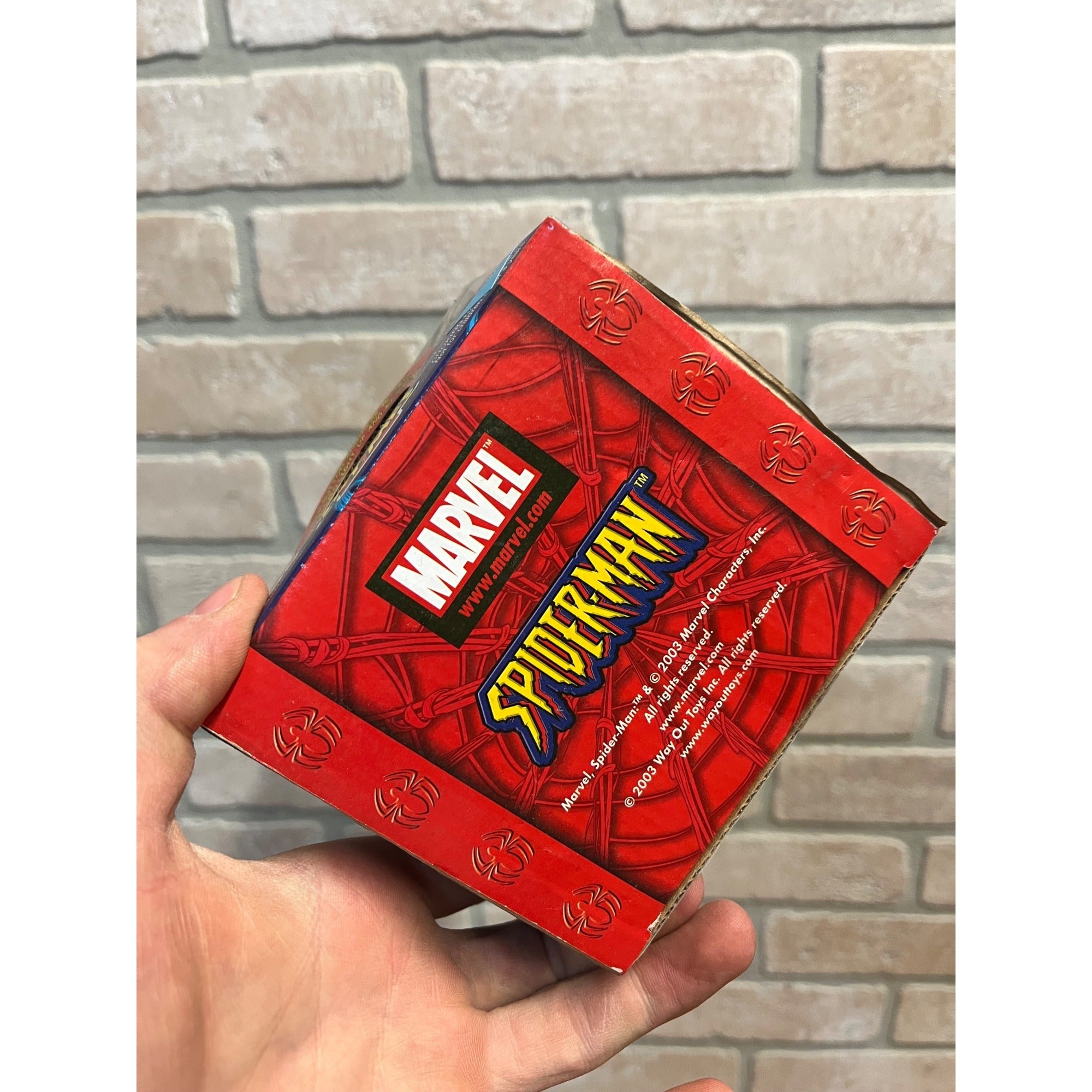 Spider-Man Marvel Talking Bobblehead 6” 2003 NEW Way Out Toys