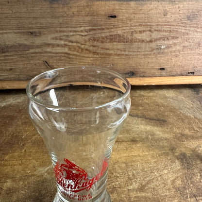 6" LEINENKUGEL BEER GLASS PILSNER TUMBLER CHIPPEWA PRIDE INDIAN MAIDEN