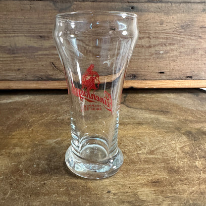 6" LEINENKUGEL BEER GLASS PILSNER TUMBLER CHIPPEWA PRIDE INDIAN MAIDEN