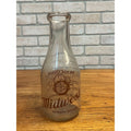 Vintage Midwest Milk Bottle With Wisconsin Facts Plymouth, Wisconsin University of WI One Quart