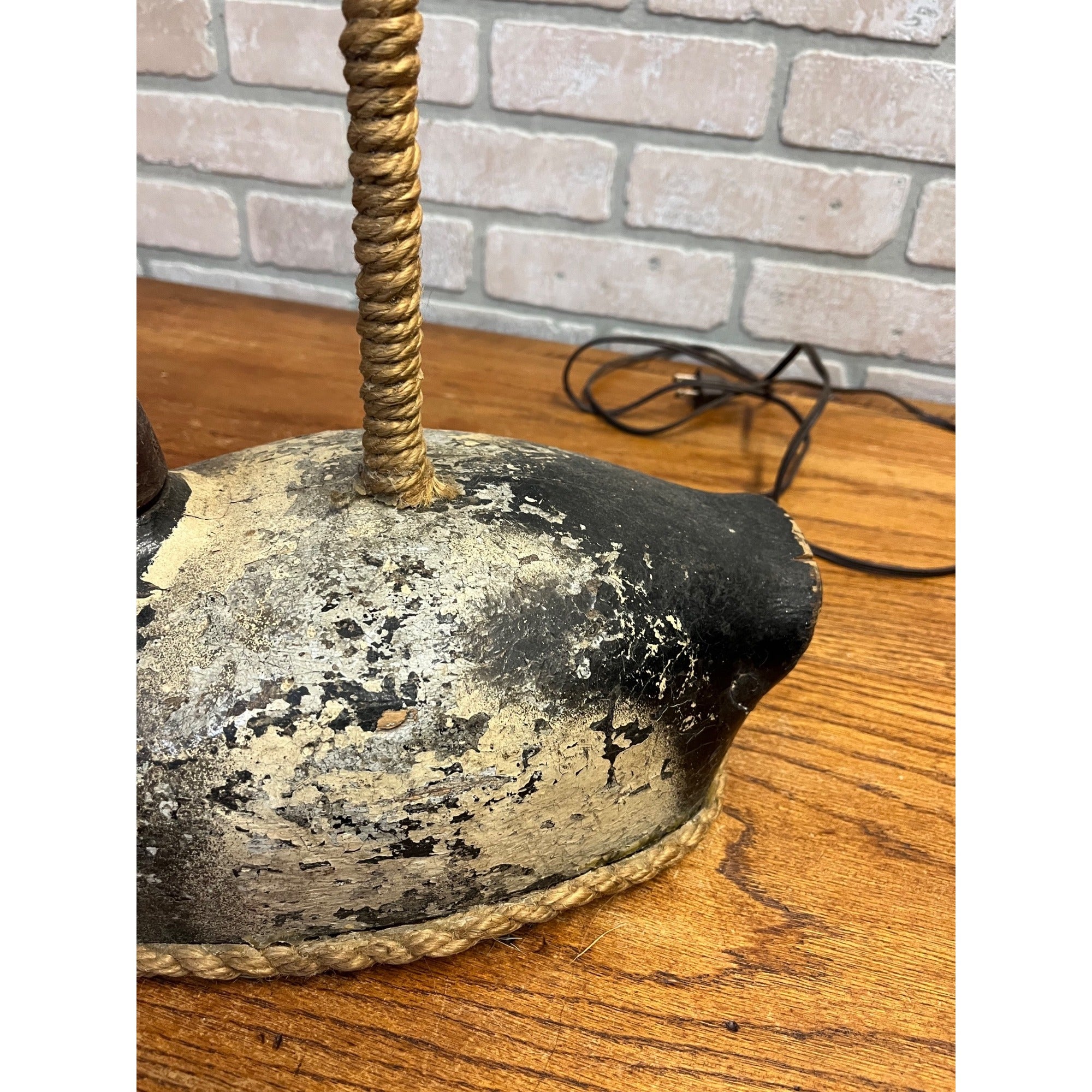 Antique Vintage Wooden Duck Decoy Lamp Folksy Folk Art Cabin Decor
