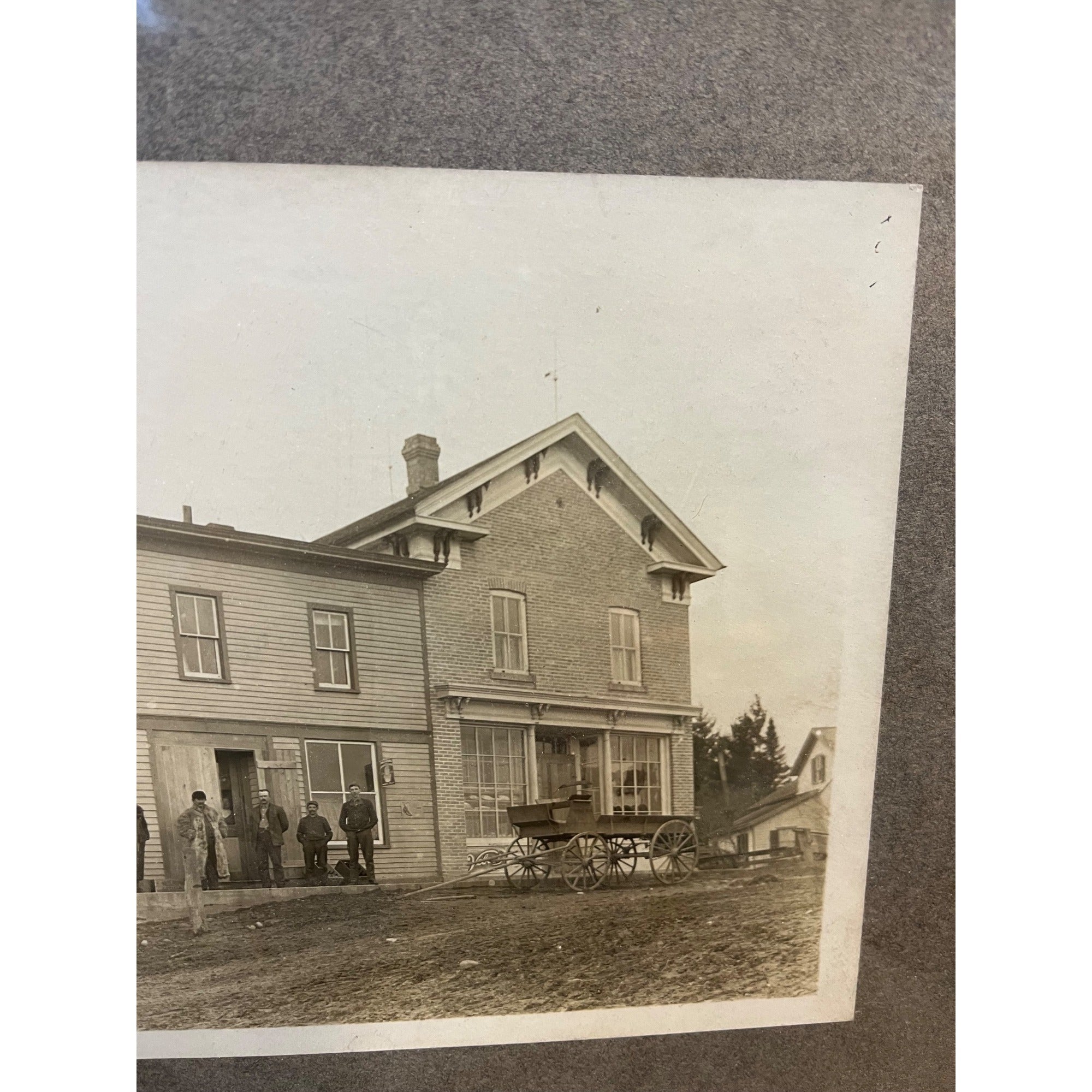 Antique 1900s Harlow's Saloon Boltonville, WI Wisconsin Tramp Folk Art Wood Frame