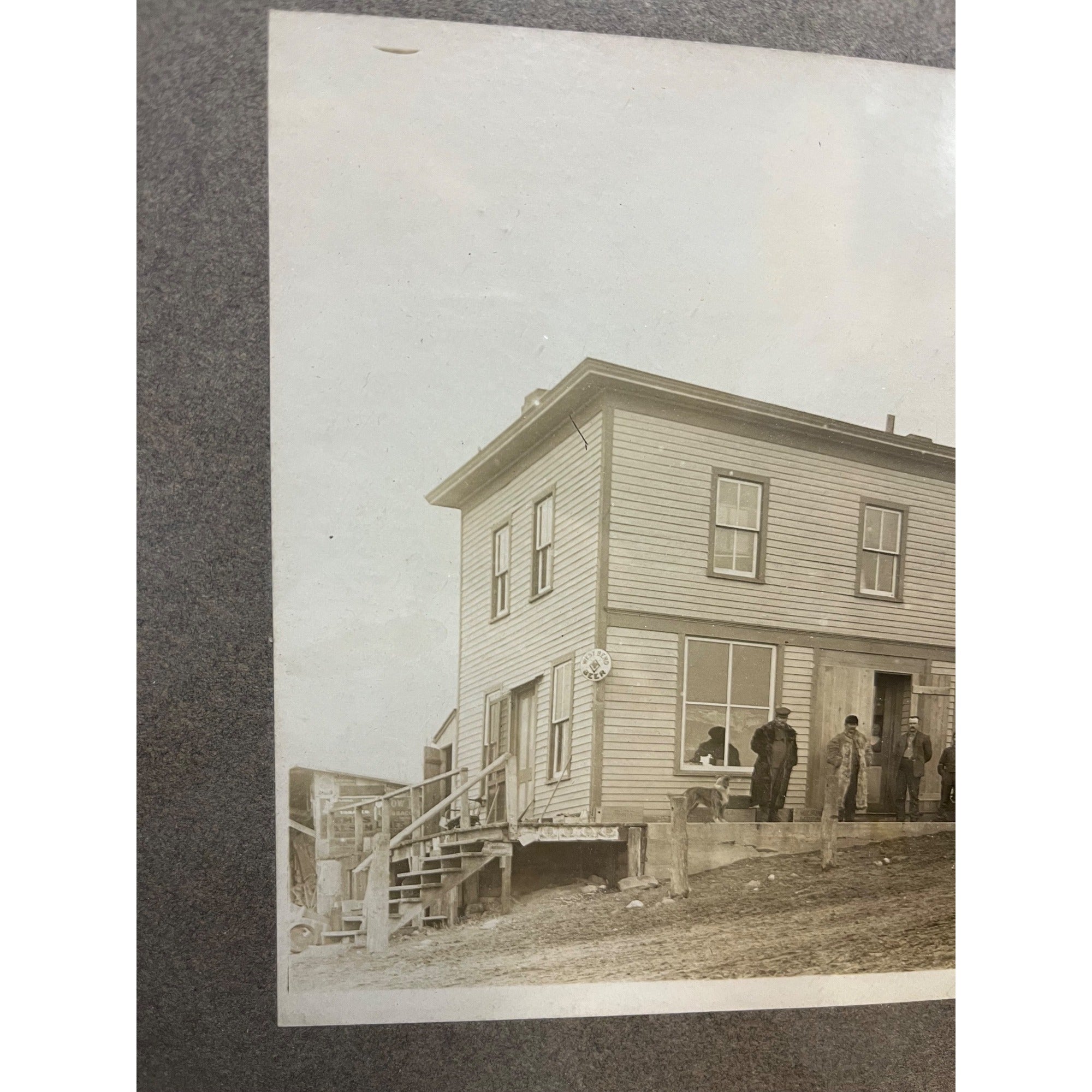 Antique 1900s Harlow's Saloon Boltonville, WI Wisconsin Tramp Folk Art Wood Frame